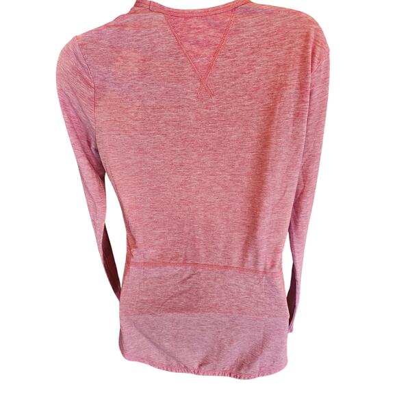 Lucy sz S performance lightweight pink heathered long sleeve active yoga top - Picture 2 of 6